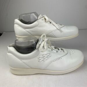 SAS Womens 11S (Slim) White Leather Free Time Comfort Lace Up Shoes